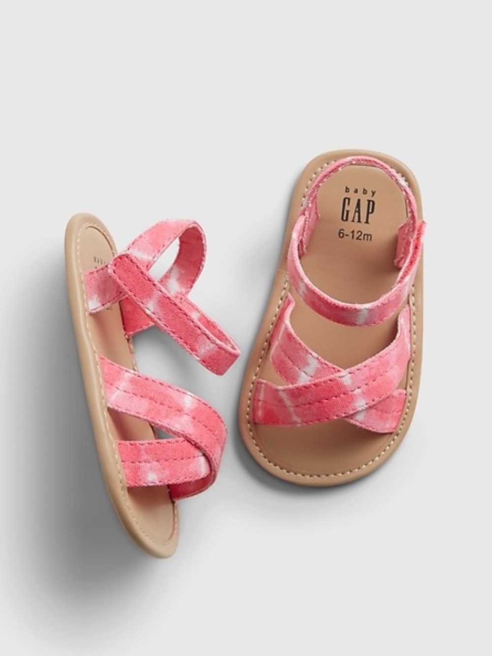 NWOT BabyGAP Tie-Dye Baby Sandals Apple Blossom